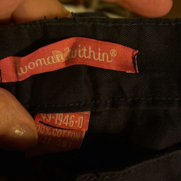 NWT Woman Within size 38 tall natural fit 100% cotton chinos - Picture 4 of 6